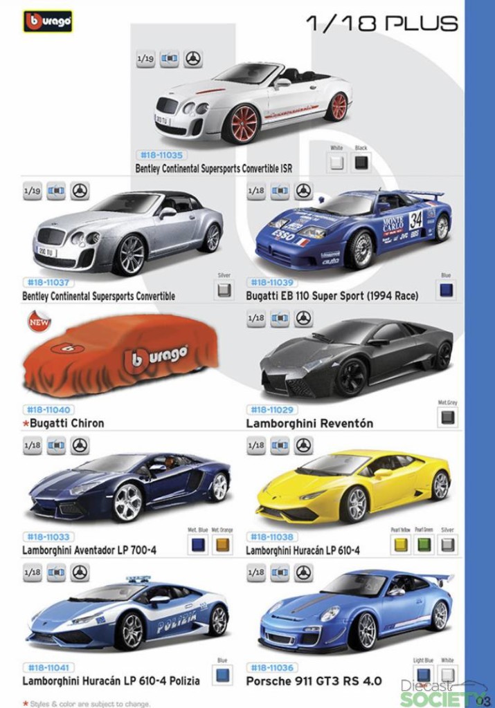Bburago 2016 Catalogue •