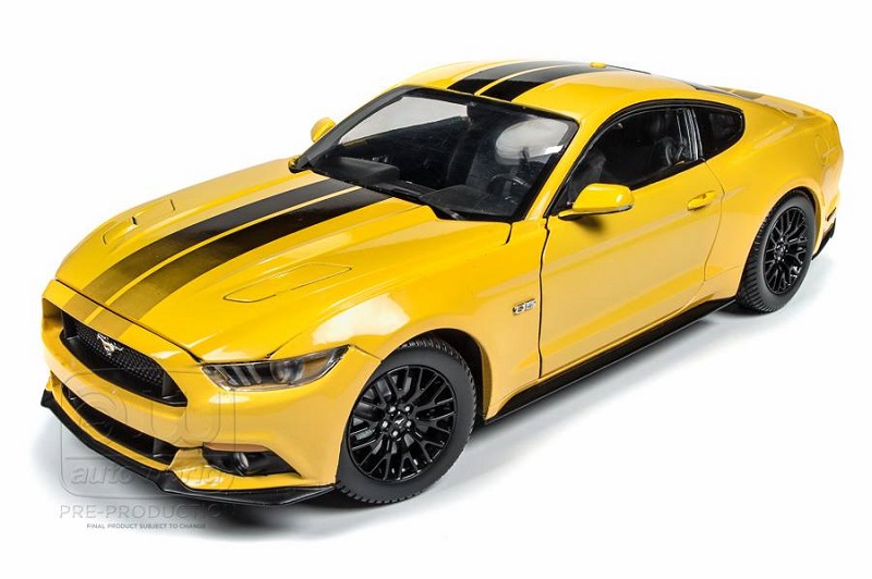 Auto World New Ford Mustang GT Triple Yellow Auto World New Ford Mustang GT Triple Yellow