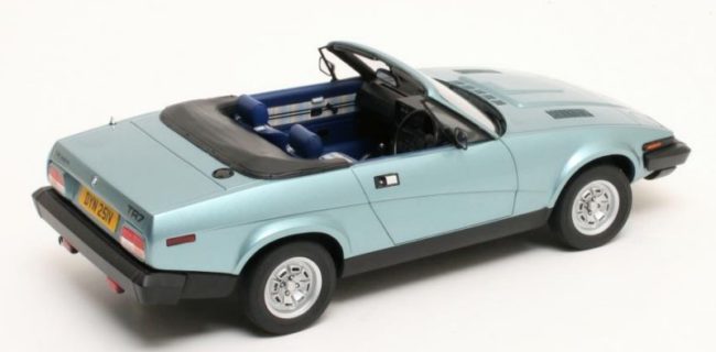 Cult Scale Models New 1980 Triumph TR7 DHC Silver & Blue