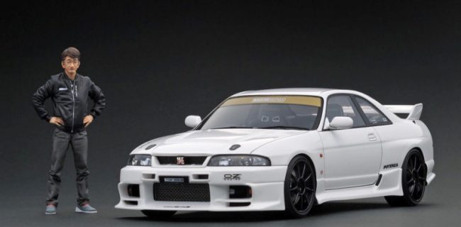 ignition model 1/64 TOP SECRET GT-R 永田 IG2389 TOP SECRET GT-R (VR32) White With Smokey Nagata metal