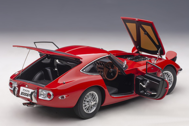AUTOart New Toyota 2000 GT - Red w/ Wire Spoke Wheels