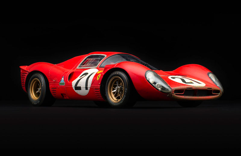 Amalgam Ferrari 330 P4 - 1967 Le Mans - Race Weathered • DiecastSociety.com