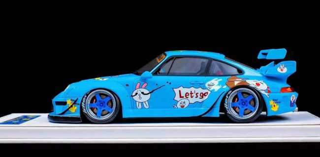 VIP Models Porsche RWB 993 Louis Vuitton/Blue White Gradient •