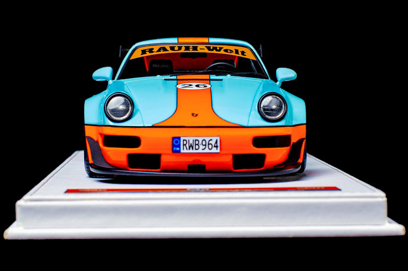 ミニカー　1/12 RWB 964 Gulf Oil Livery [PR12-964R-GF01] 1/12 POPRACE Porsche RWB 964 Gulf Oil Livery - LIVECARMODEL.com