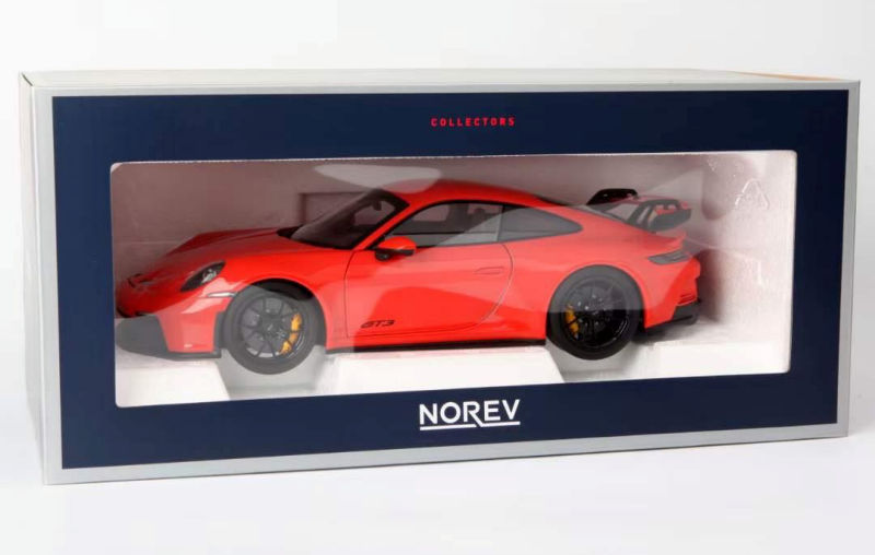 Norev Porsche 911 992 GT3 Coupe Orange 1/18 Diecast Car