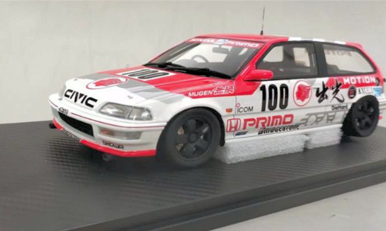 OM_HONDA Civic Sir Ef9 White100 • DiecastSociety.com