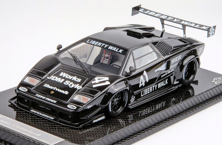 VIP LBWK Lamborghini Countach - Black • DiecastSociety.com