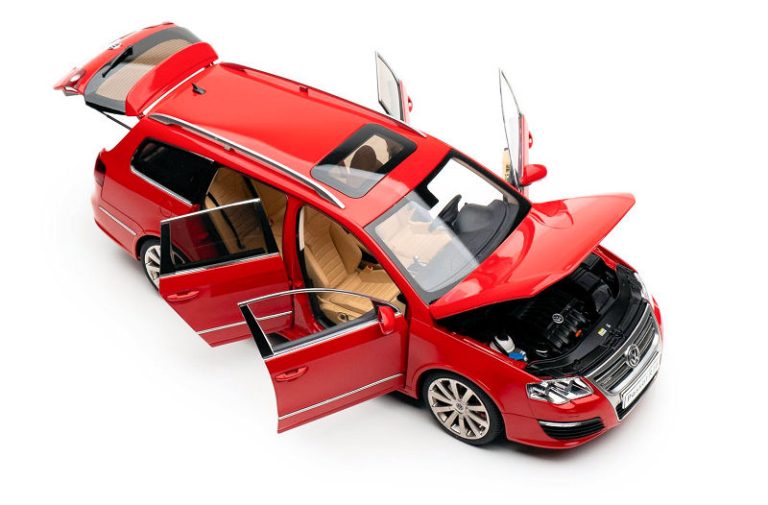 Vw R36 Red NZG Volkswagen Passat Estate R36 - Tornado Red • DiecastSociety.com