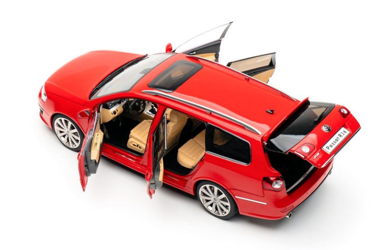 Vw R36 Red NZG Volkswagen Passat Estate R36 - Tornado Red • DiecastSociety.com