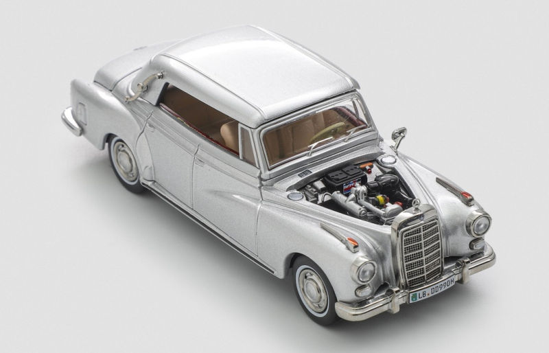 【新品】1/64 GFCC Mercedes Benz 300D White GFCC 1/64 Scale Mercedes-Benz 300D 1959 White Diecast Car