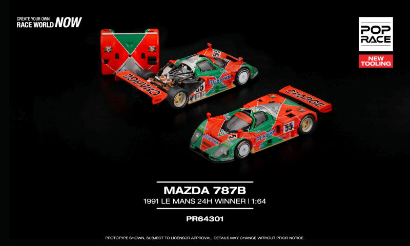 Pop Race 1:64 Mazda 787B 1991 Le Mans 24H Winner